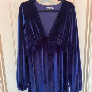 L/S Velvet Blue Dress